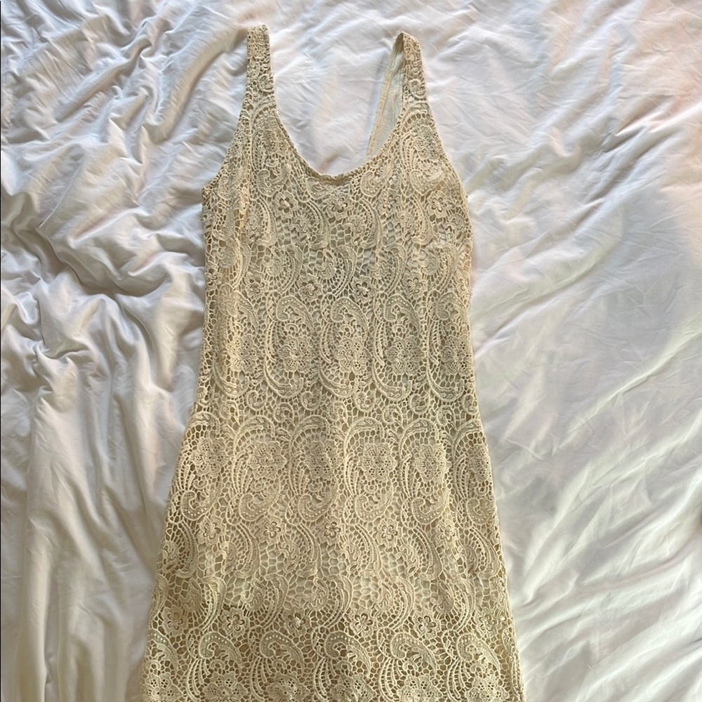 Bobi Cream Lace Dress - medium